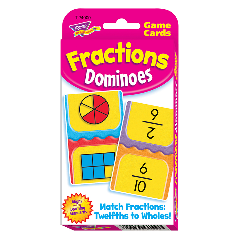 Fractions Dominoes Challenge Cards