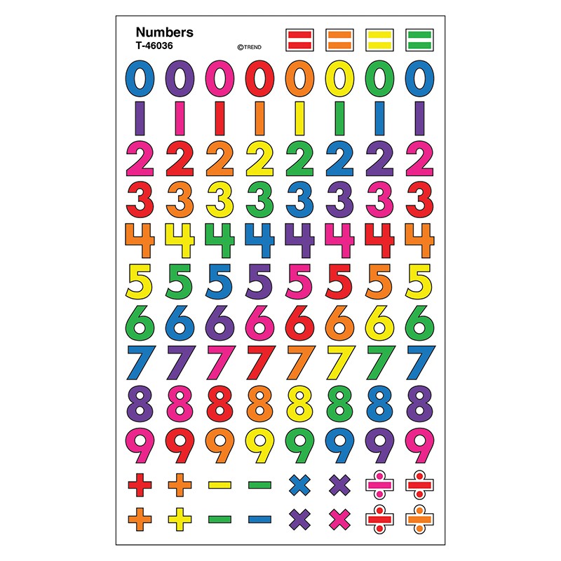 Numbers superShapes Stickers, 800 ct