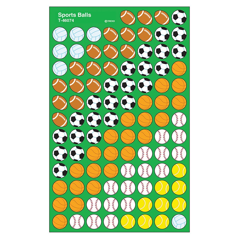 Sports Balls superShapes Stickers, 800 ct