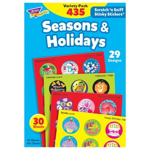 Seasons & Holidays Stinky Stickers Variety Pack, 435 Per Pack, 2 Packs