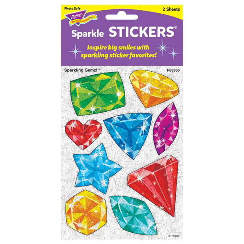 Sparkling Gemz! Large Sparkle Stickers, 18 ct