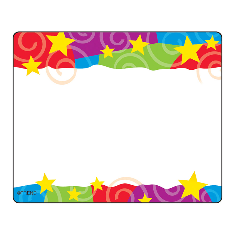 Stars 'n Swirls Terrific Labels, 36 ct