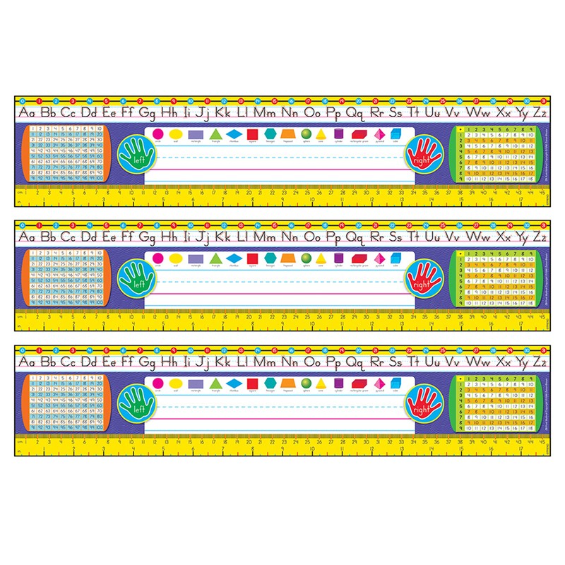 Zaner-Bloser Desk Toppers Reference Name Plates, Grades 2-3, 36 Per Pack, 3 Packs