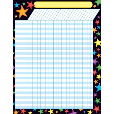 Gel Stars Incentive Chart, 17" x 22", Pack of 6