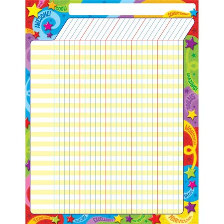 Praise Words 'n Stars Incentive Chart, 17" x 22", Pack of 6