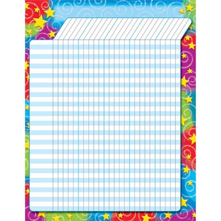 Stars 'n Swirls Incentive Chart, 17" x 22", Pack of 6