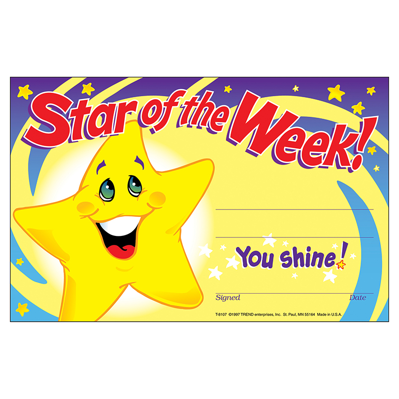 Star of the Week! Recognition Awards, 30 ct