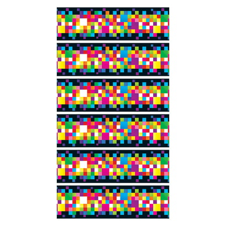 Pixels Bolder Borders, 35.75 Feet Per Pack, 6 Packs