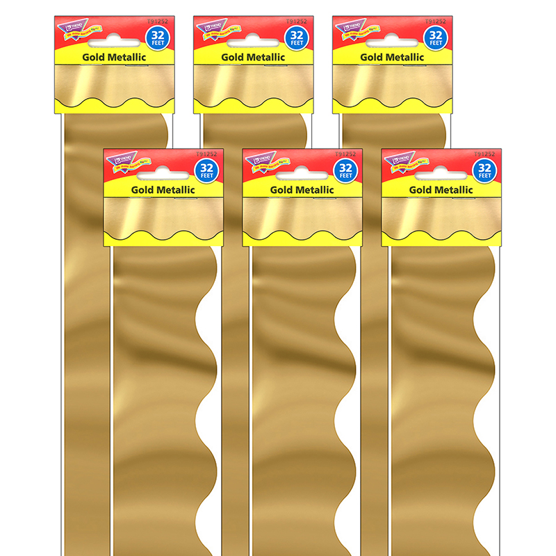 Gold Metallic Terrific Trimmers, 32.5' Per Pack, 6 Packs