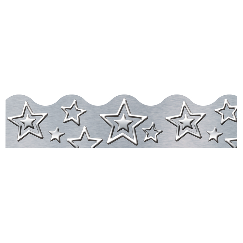 I ♥ Metal Silver Stars Terrific Trimmers, 39'