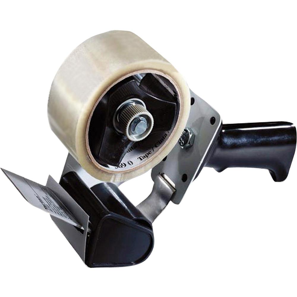 Tartan Pistol Grip Box Sealing Tape Dispenser - Holds Total 1 Tape(s) - 3" Core - Refillable - Adjustable Tension Mechanism, Adj