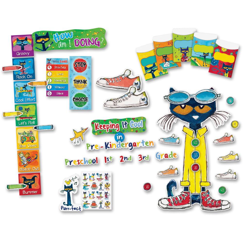 Teacher Created Resources Pete The Cat Bulletin Board Set - Fun Theme/Subject - Acid-free - 2" Height x 18" Width x 30.25" Lengt