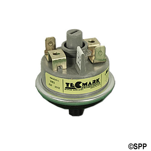 Pressure Switch, Tecmark, SPST, 1 Amp, 1-5 Psi, 1/8" NPT, No Screws