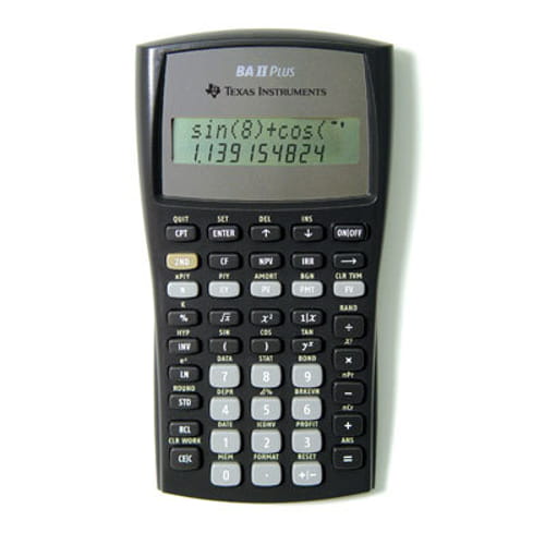 TI BA II Plus Calculator Slide Case
