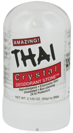 Thai Deodorant Stone Thai Natural Crystal Deodorant Push-Up Stick - 2.125 oz (1x2.125 OZ)