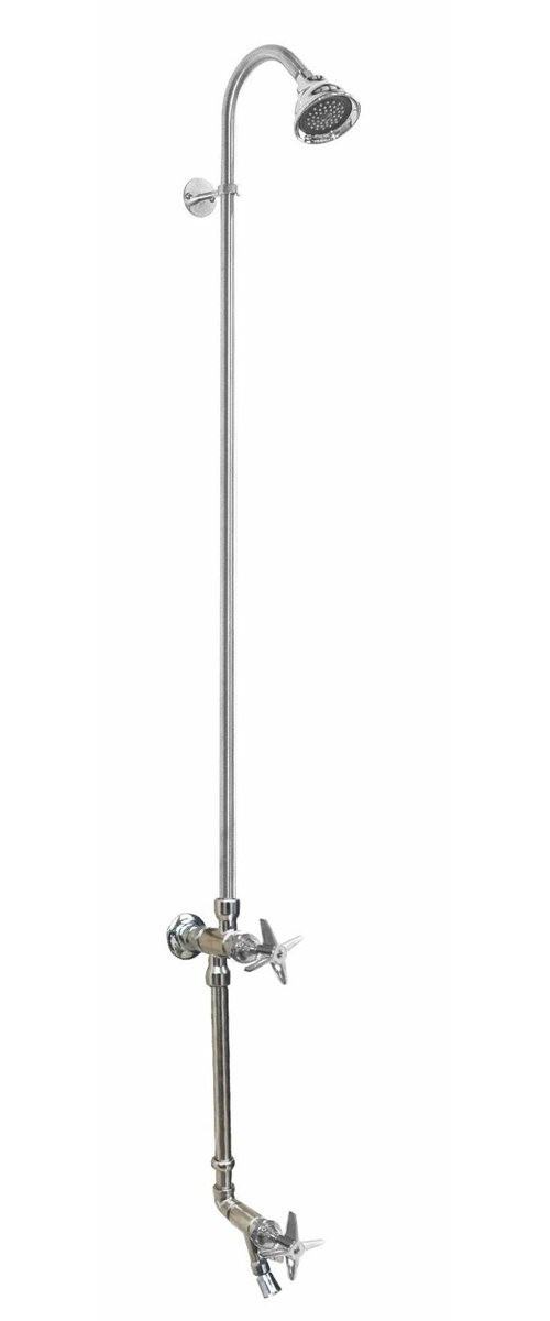 WM-442-CHV-FS Wall Mount Single Supply Shower with Foot Shower