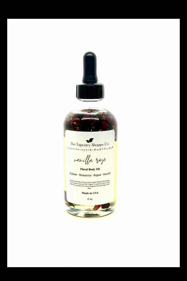 Floral Body Oil - 4oz Vanilla Rose