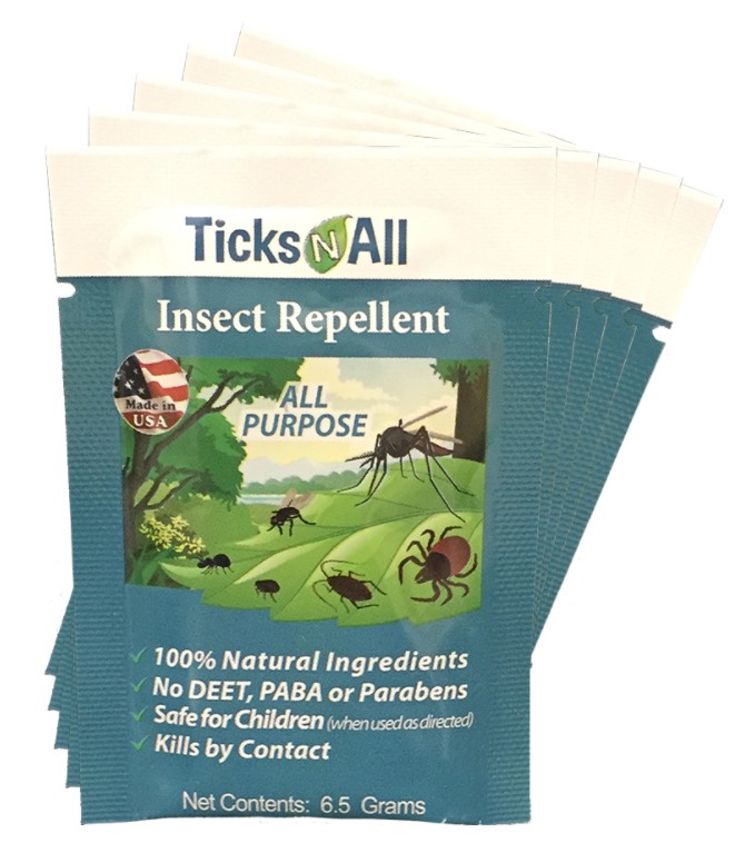 All Natural All Purpose Insect Repellent Wipes (5 count.)
