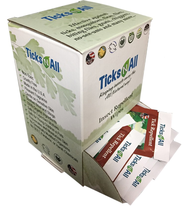 All Natural Tick Repellent Wipes (50 count.)