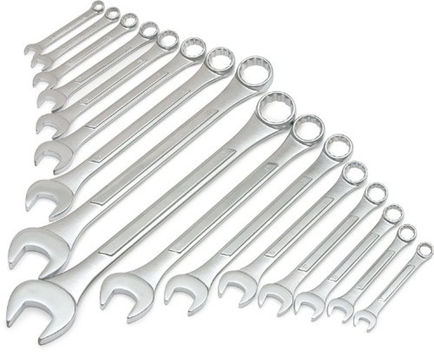 16 Pc Metric Raised Panel Combination Wrench Set