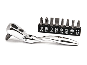 TITAN - 11212 10 PIECE MICRO FLEX BIT RATCHET SET