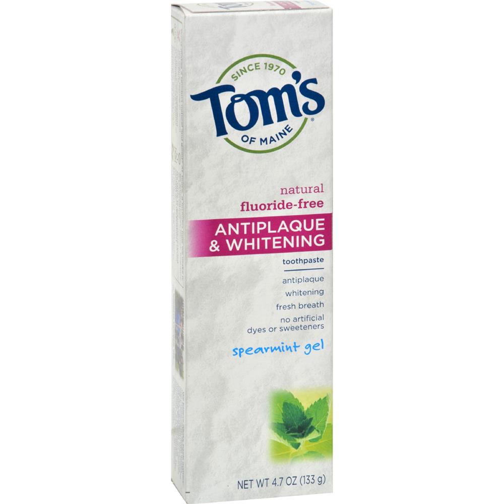 Tom's Of Maine Antiplaque and Whitening Spearmint Gel Toothpaste (6x4.7 Oz)