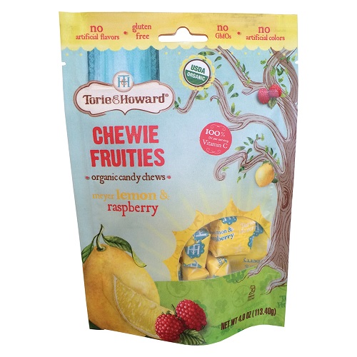 Torie and Howard Organic Meyer Lemon and Raspberry Chewie Fruities (6x4 OZ)