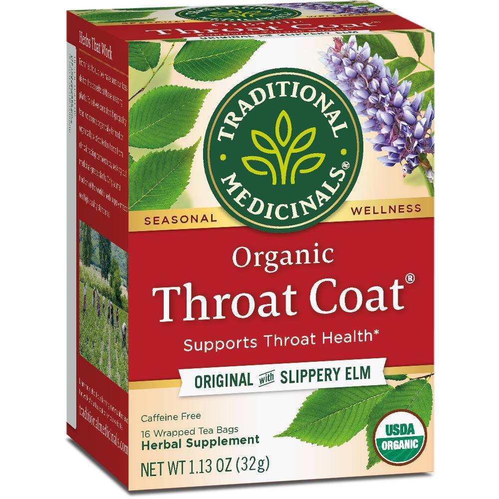 Traditional Medicinals Throat Coat Herb Tea (1x16 Bag)
