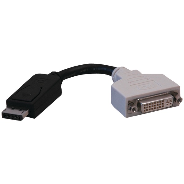 6" Displayport Male to DVI-I