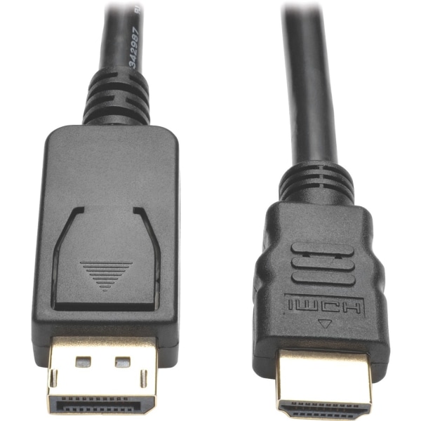 DisplayPort to HDMI Adapter Cable, DP with Latches to HDMI (M/M), UHD 4K x 2K/1080p, 6 ft.