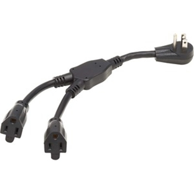 Ext Cord Ra 5 15P 2X 5 15R 1Ft