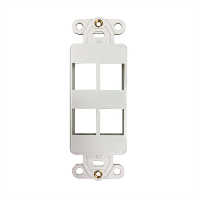 Wall Mount Insert 4 Port Ivory