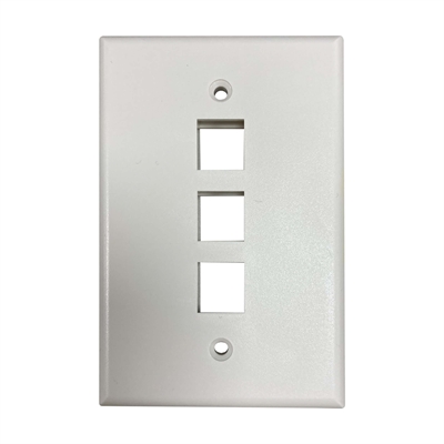 Wall Plate 3 Port Single Gang