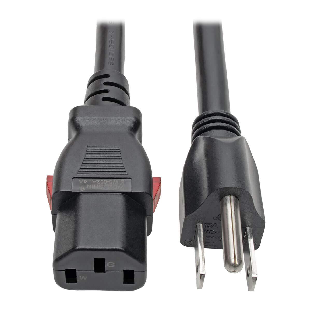 2'Power Ext Cord 5 15P C13 Blk