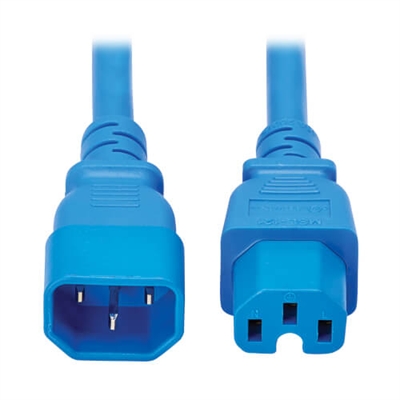 POWERCORD C14 TO C15 10' BLU