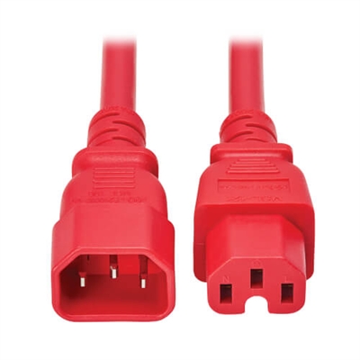 POWER CORD C14 TO C15 10' RED