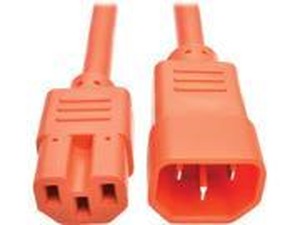 6' Power Cord C14 C15 Orange