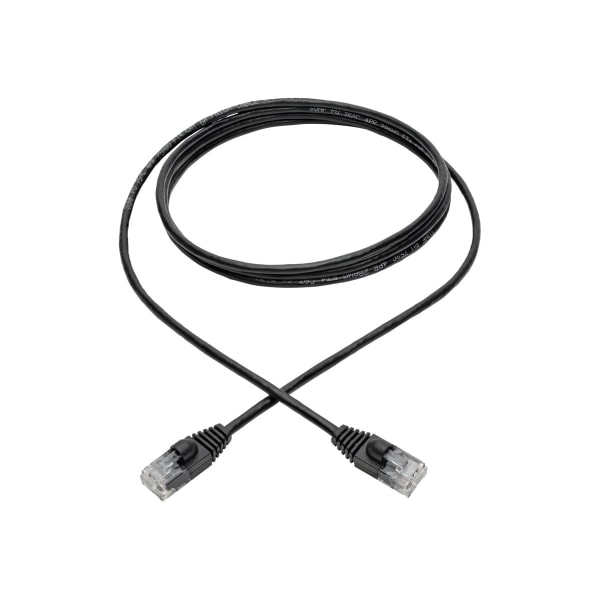 Cat6a Snag Mold Slim Black 6ft