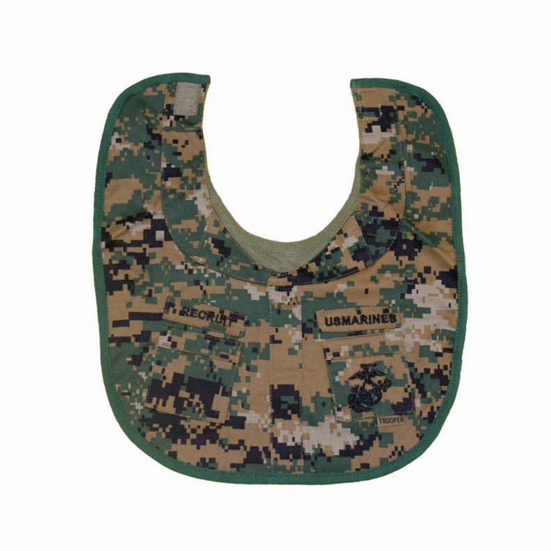 Marine Woodland Recruit Baby Bib