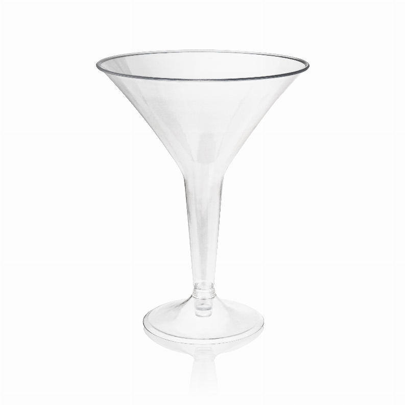 8Oz Plastic Martini Glass Set - 12 Pc