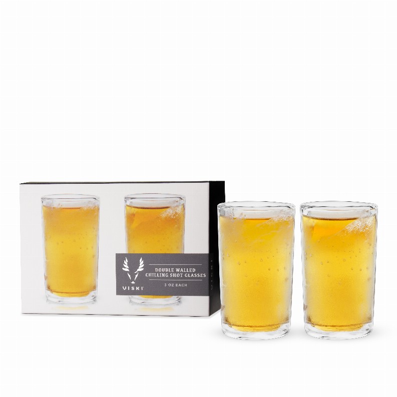 Glacier Double-Walled Chilling Shot Glasses By Viski