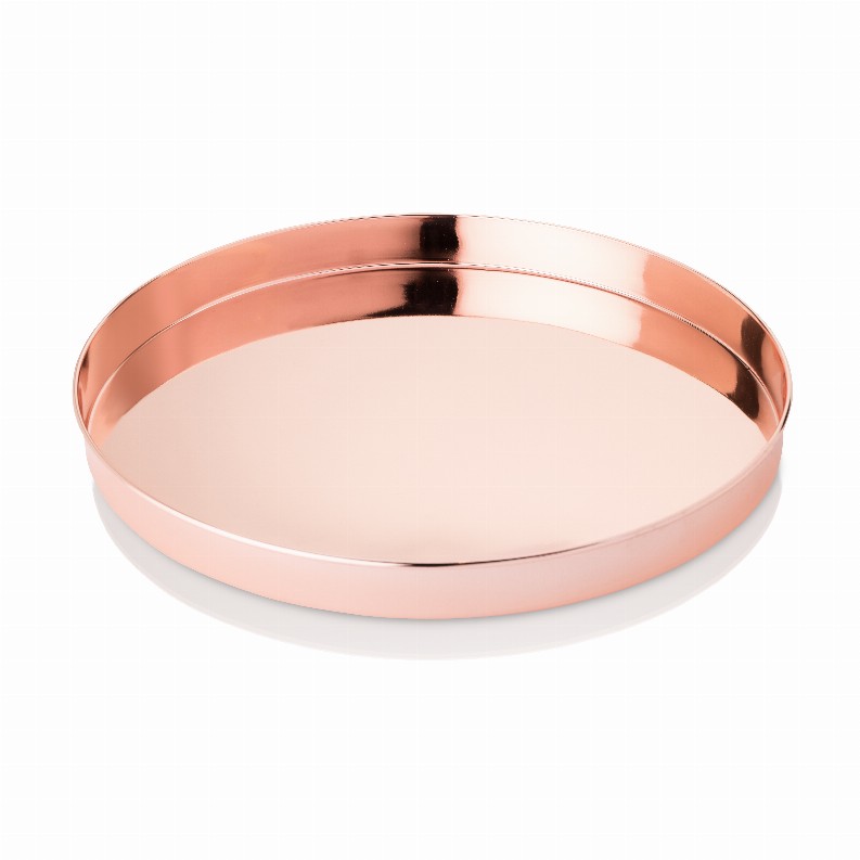 Round Copper Serving Tray By Viski