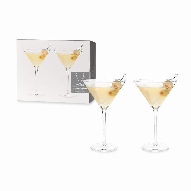 Stemmed Crystal Martini Glasses By Viski