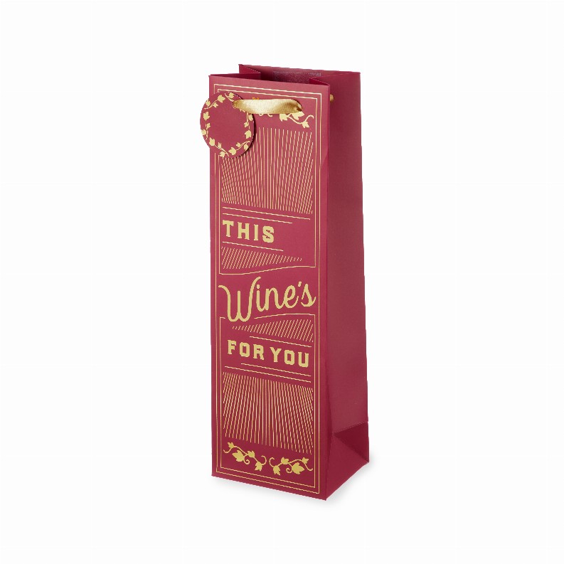 This Wine'S For You Single Wine Bag By Cakewalk