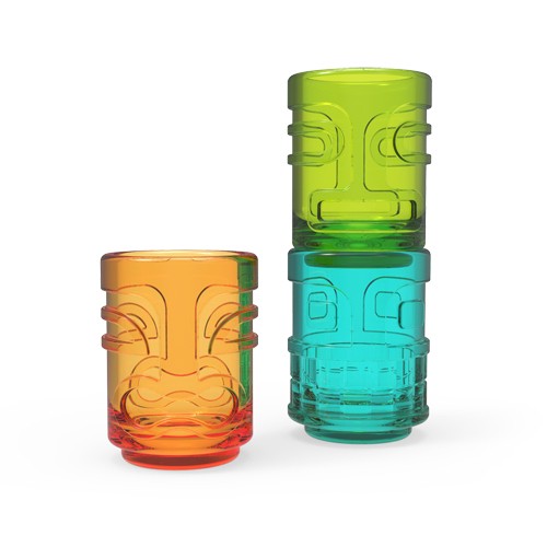 Tiki Trio Shot Glasses By Truezoo