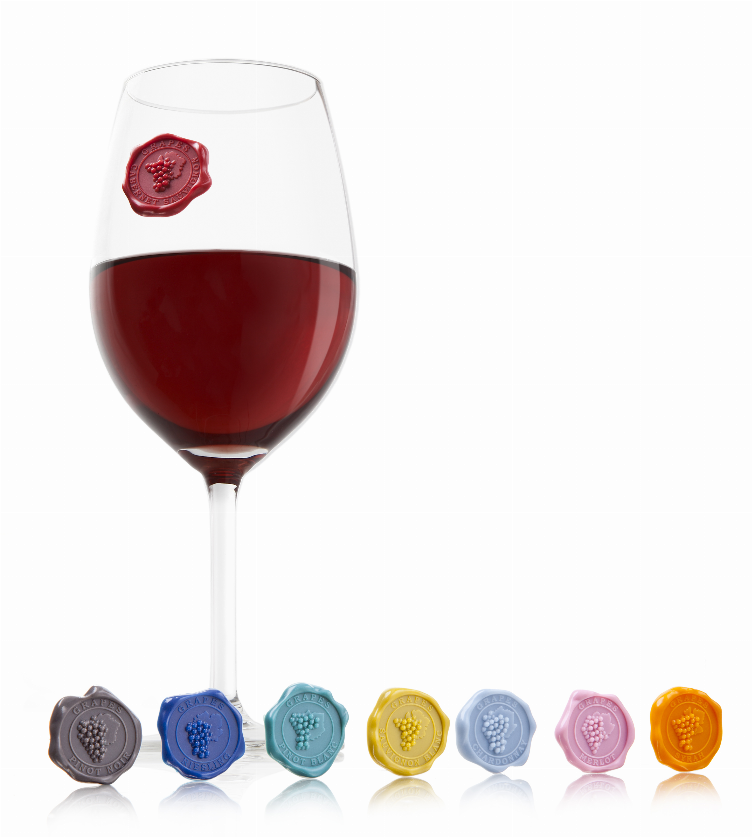 Vacu Vin Classic Grape Markers, Set Of 8