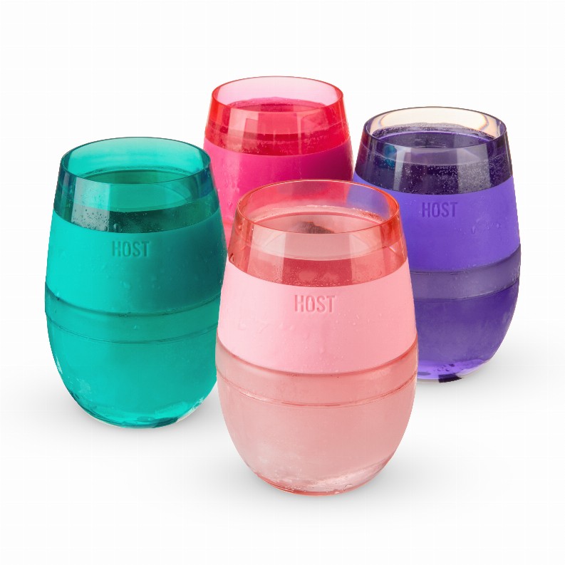 Wine Freeze Translucent Cooling Cups (Set Of 4)  By Host
