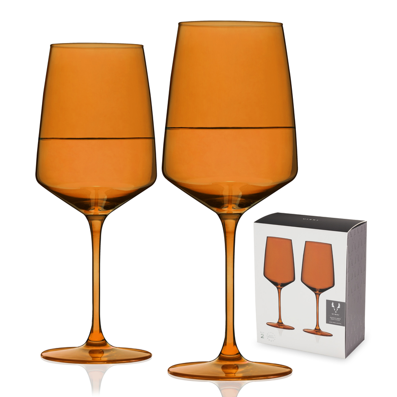 Reserve Nouveau Crystal Wine Glasses by Viski