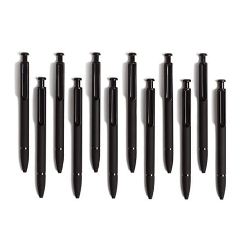 Monterey Ballpoint Pen, Medium 1 mm, Black Ink, Black Barrel, Dozen