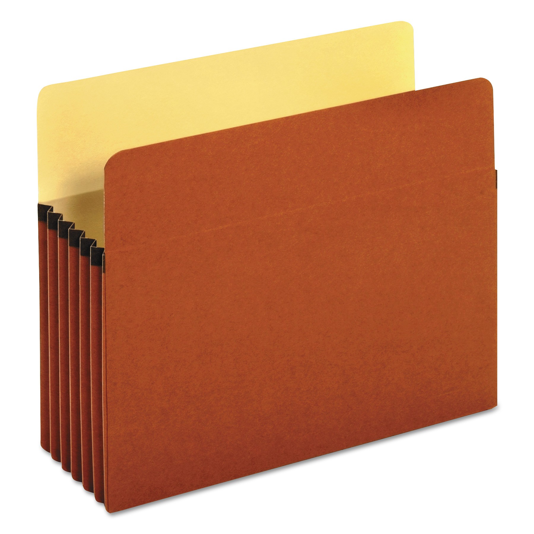 5 1/4 Inch Expansion File Pockets, Straight Tab, Letter, Redrope/Manila, 10/Box